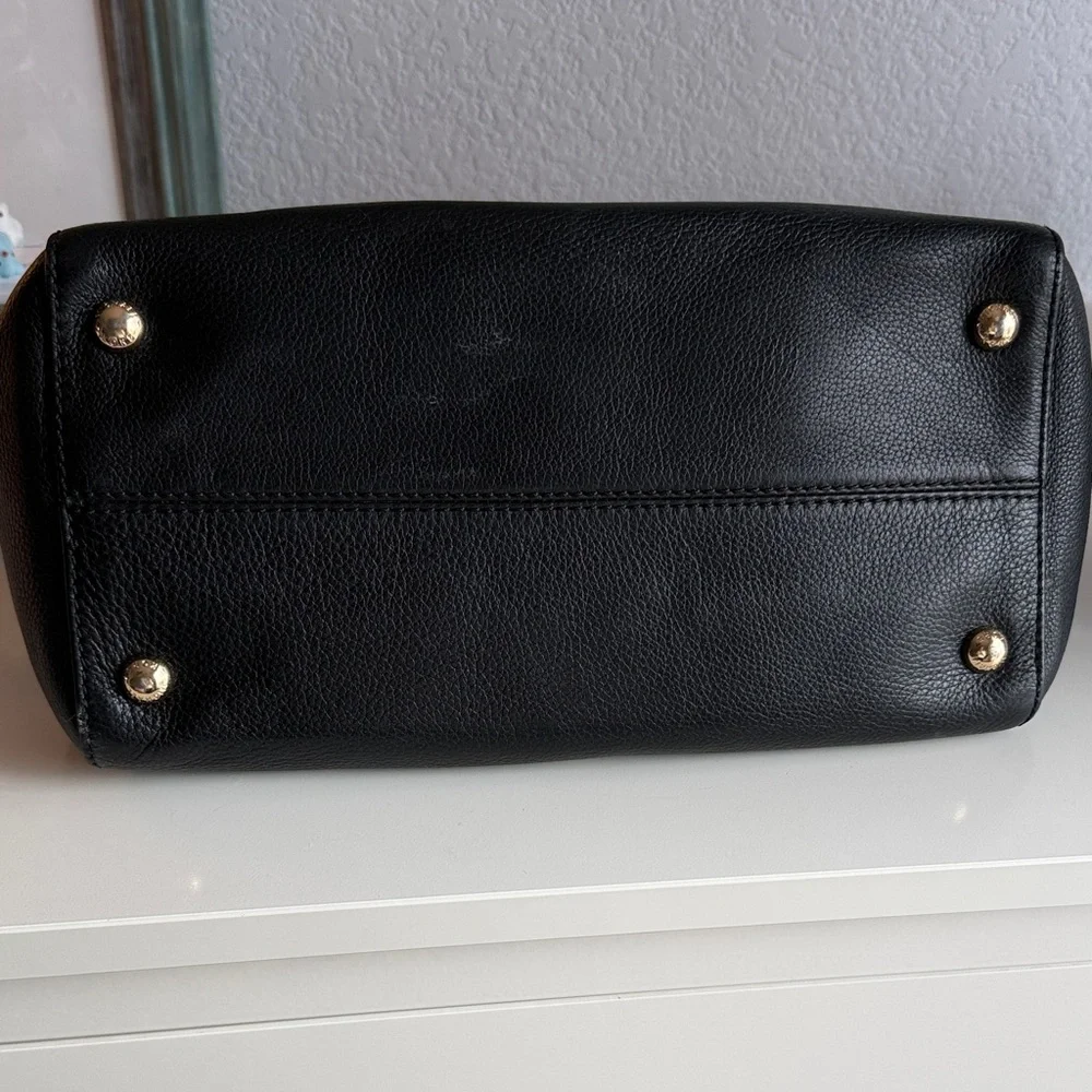 Michael Kors Black Pebbled Leather Satchel - Picture 5 of 9